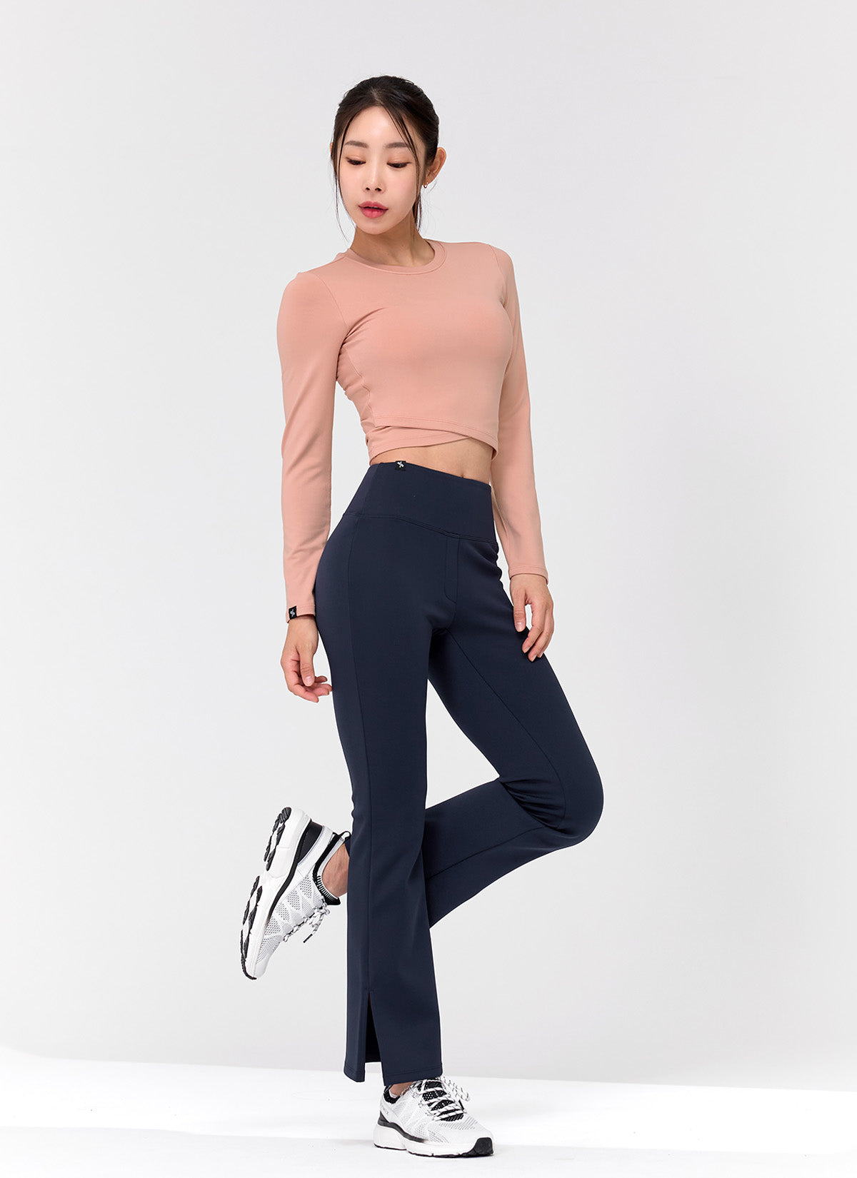 Stretch Formal Bootcut Slit Pants