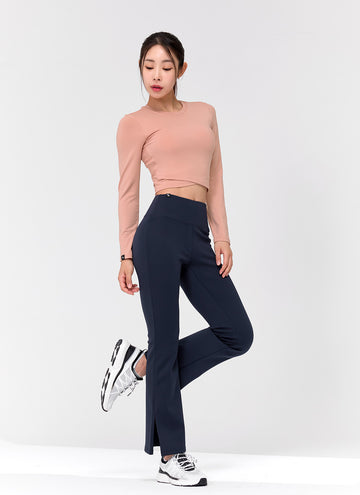 Stretch Formal Bootcut Slit Pants